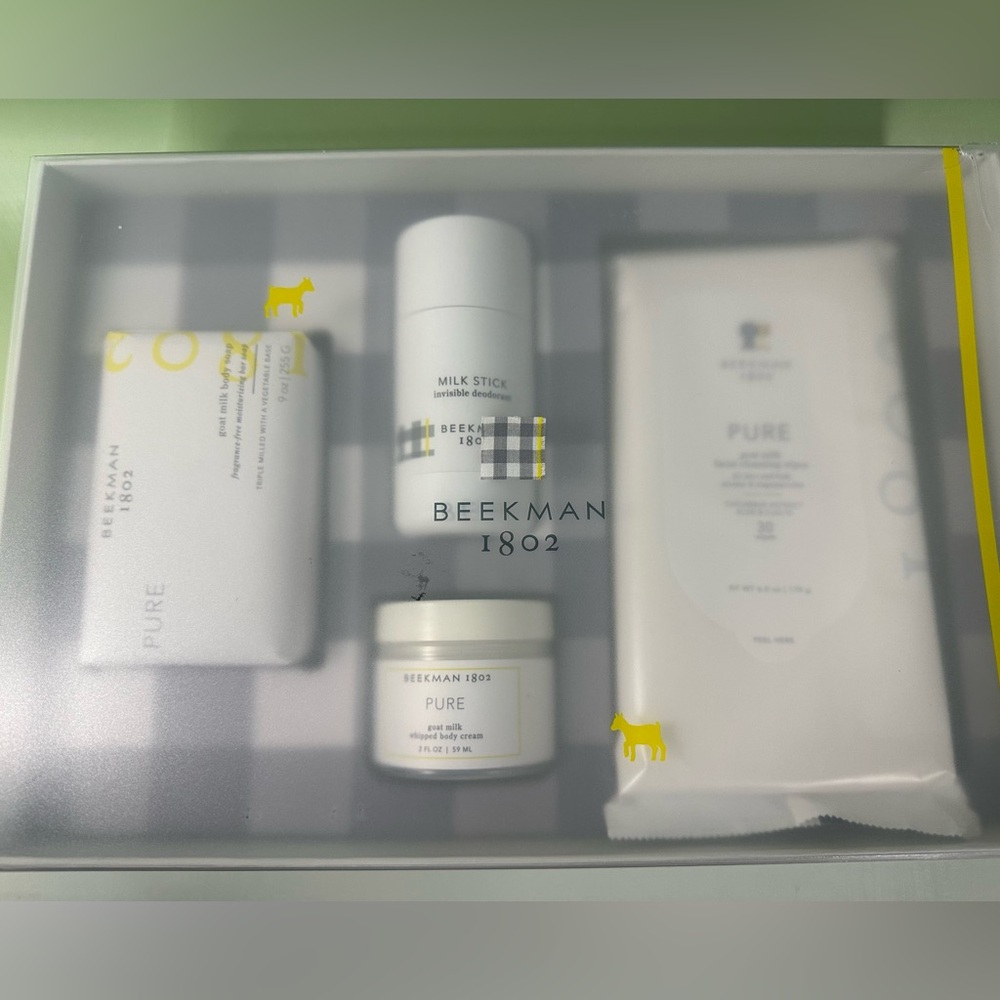 NIB Beekman 1802 Pure Goat Milk 4-Piece Body Care Gift Set